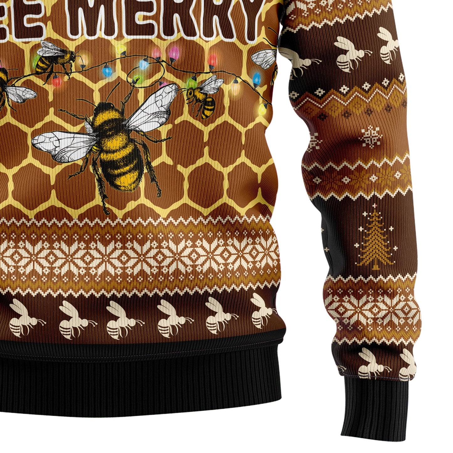 Bee Merry Ugly Christmas Sweater For Men And Women